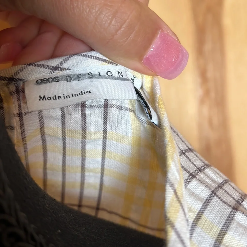 ASOS Multicolor Plaid Ruffle Top - Picture 11 of 12
